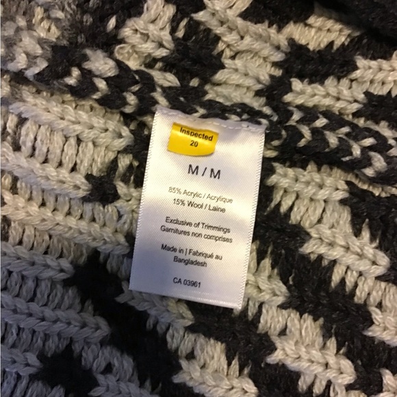 Casual men’s thick knitted zipper cardigan sweater with bear pattern - Picture 6 of 7